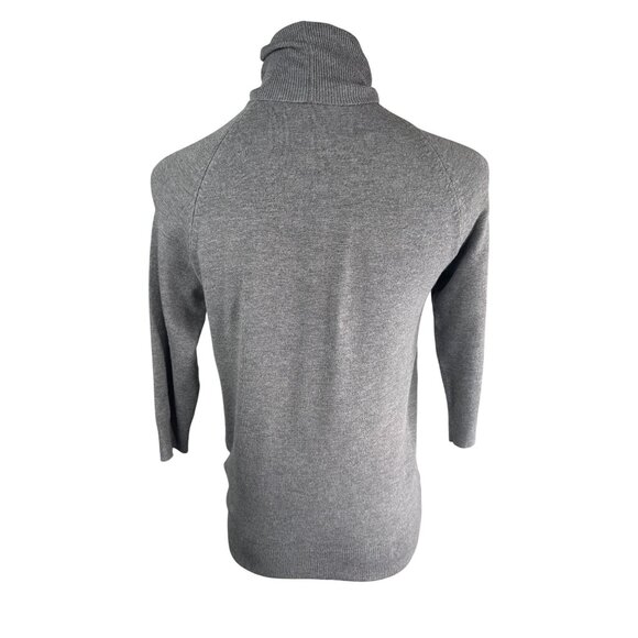 2/$30 ZARA Gray Small Turtleneck SweaterLightweight Soft Knit 3/4 Sleeve - Picture 3 of 12